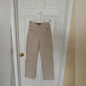 Hollister Women's Straight Leg Jeans in Cream . Size W25S